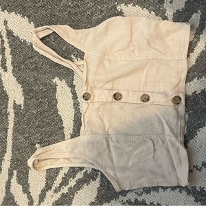Cream crop top size medium, fits like a small though